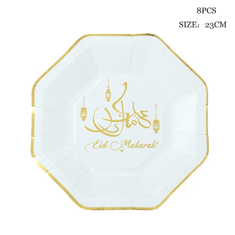 set vaisselles de table blanc deco | decoration eid mubarak ramadan 2022 | ensembles de vaisselle