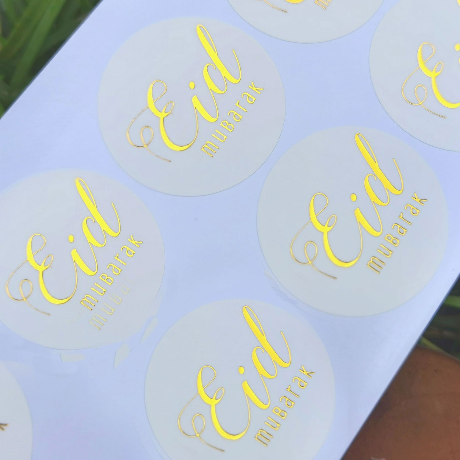 Eid Mubarak Stickers | Dore Stickers | Gold and white stickers | Eid Decorations 