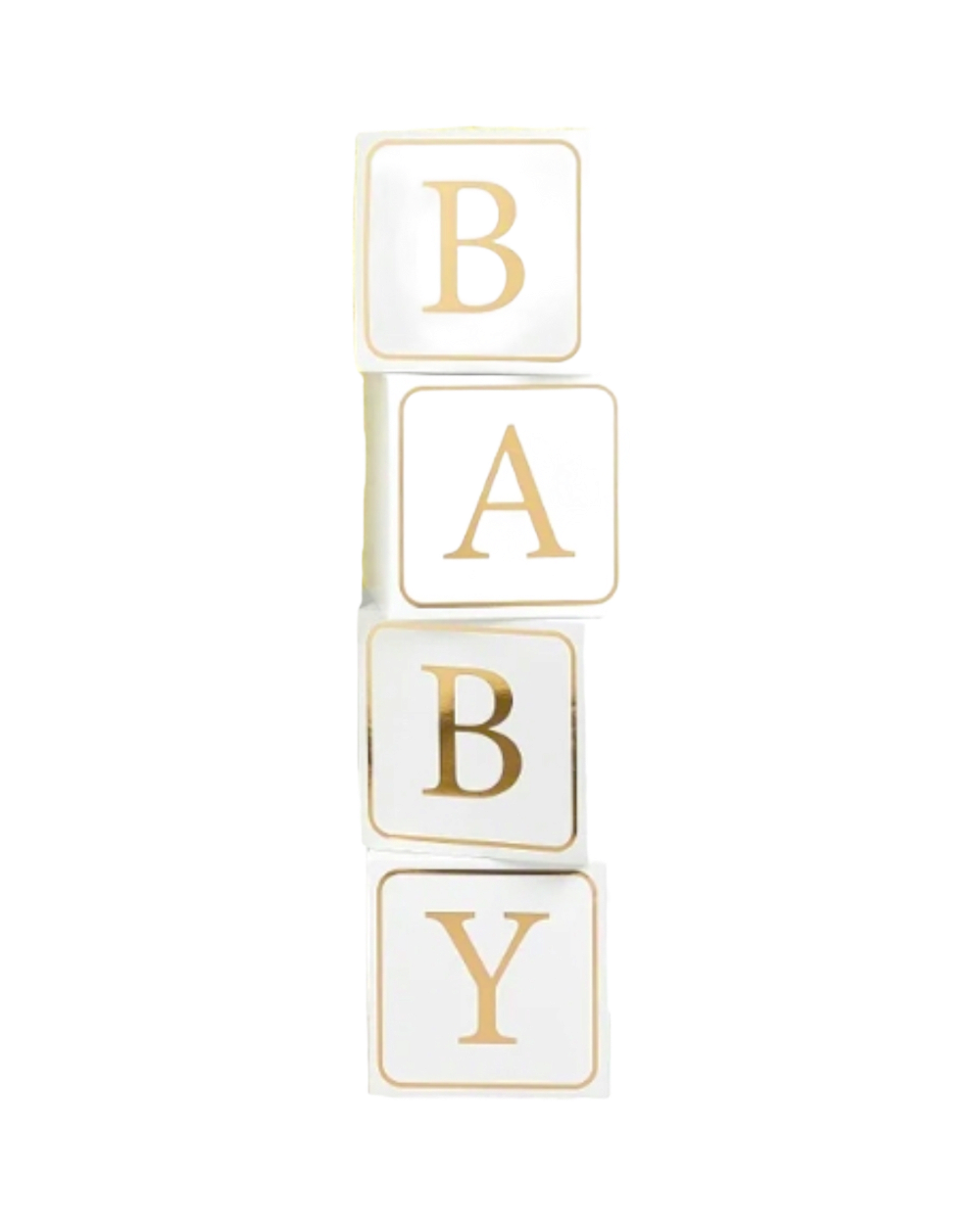 Baby Shower Box Blanc et Doré - Happy Muz Deco