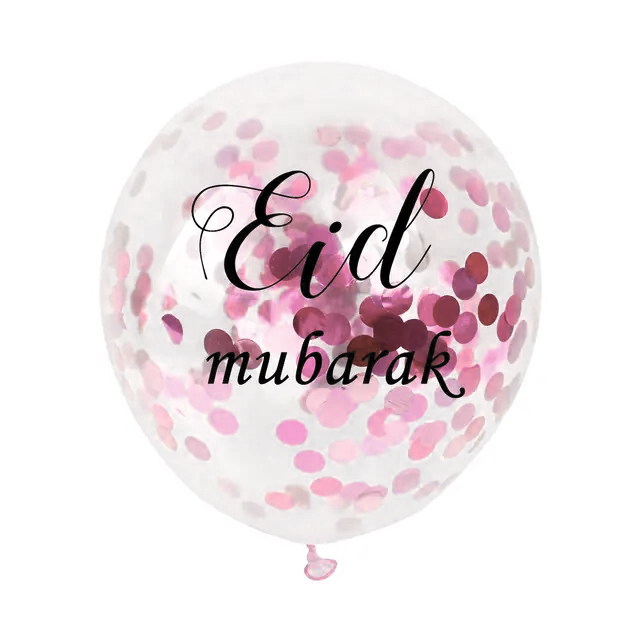 Ballons confettis Eid Mubarak Rose A