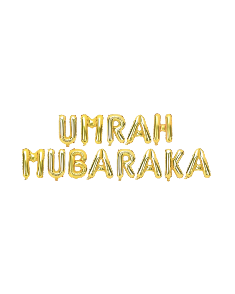 Ballons lettres Umrah Mubaraka - Doré