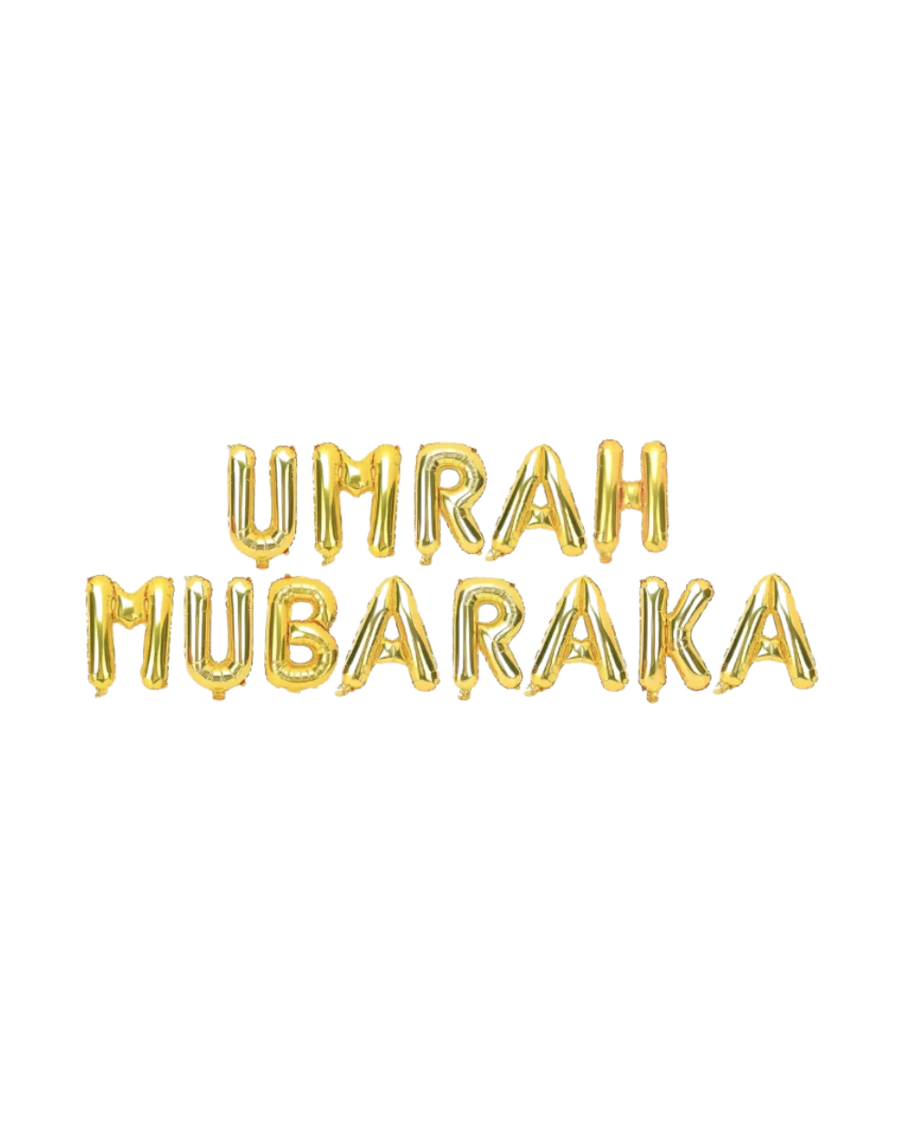 Ballons lettres Umrah Mubaraka - Doré - Happy Muz Deco