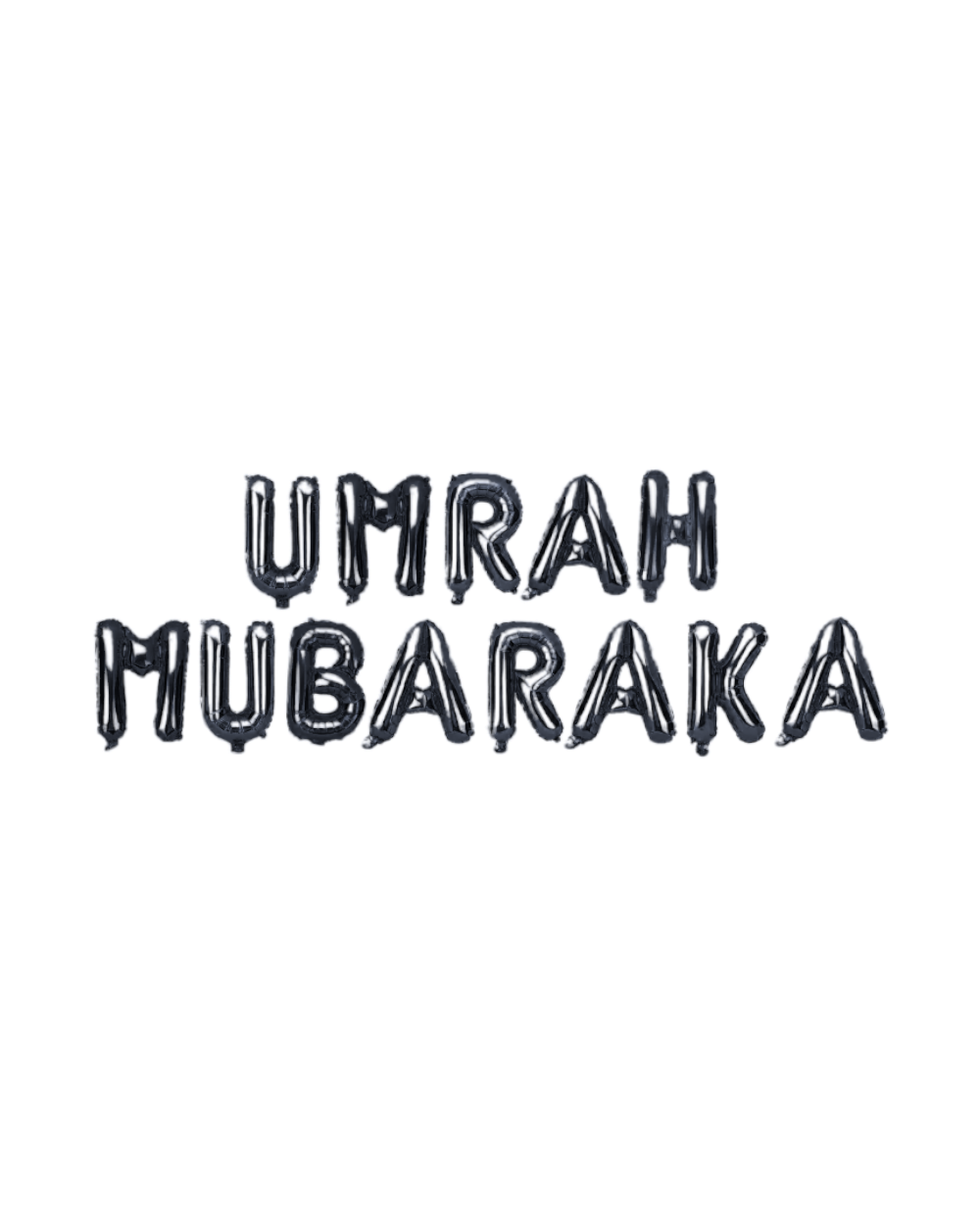 Ballons lettres Umrah Mubaraka - Noir - Happy Muz Deco