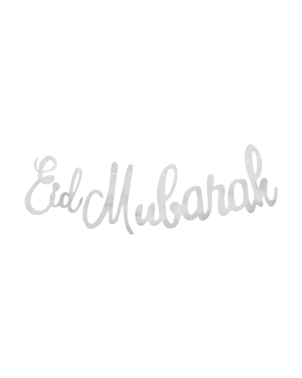 Banderole brillante Eid Mubarak Argent A - Happy Muz Deco