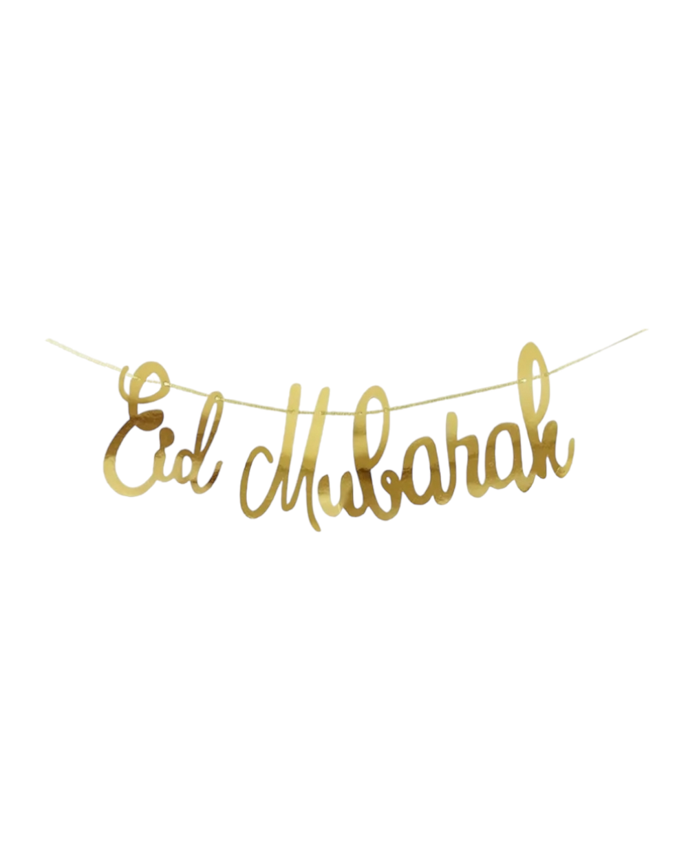 Banderole brillante Eid Mubarak - Doré