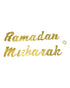 Banderole brillante Ramadan Mubarak - Doré