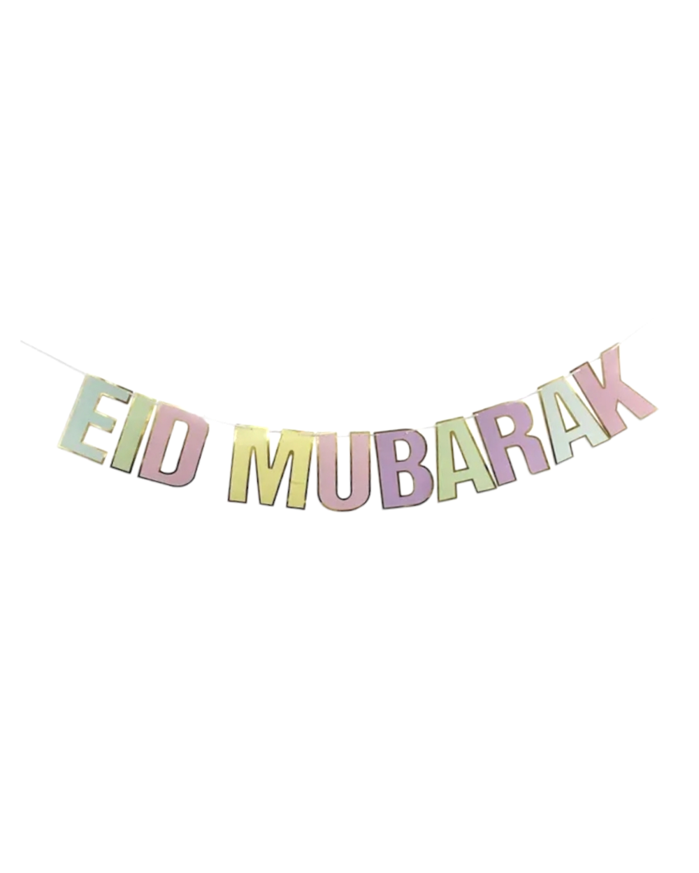 Banderole Eid Mubarak - Pastel