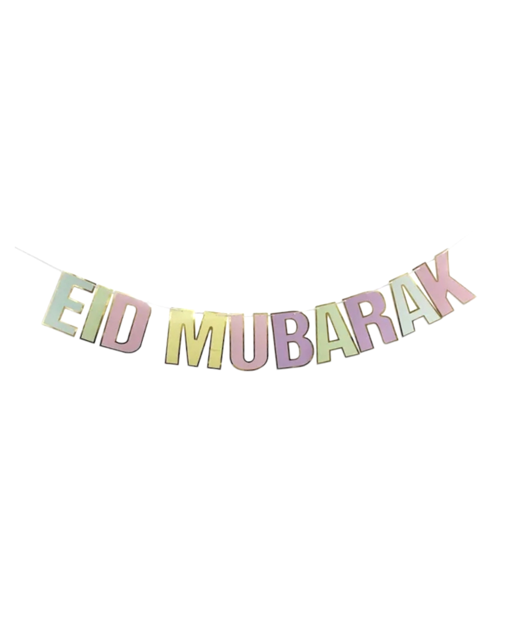 Banderole Eid Mubarak - Pastel - Happy Muz Deco