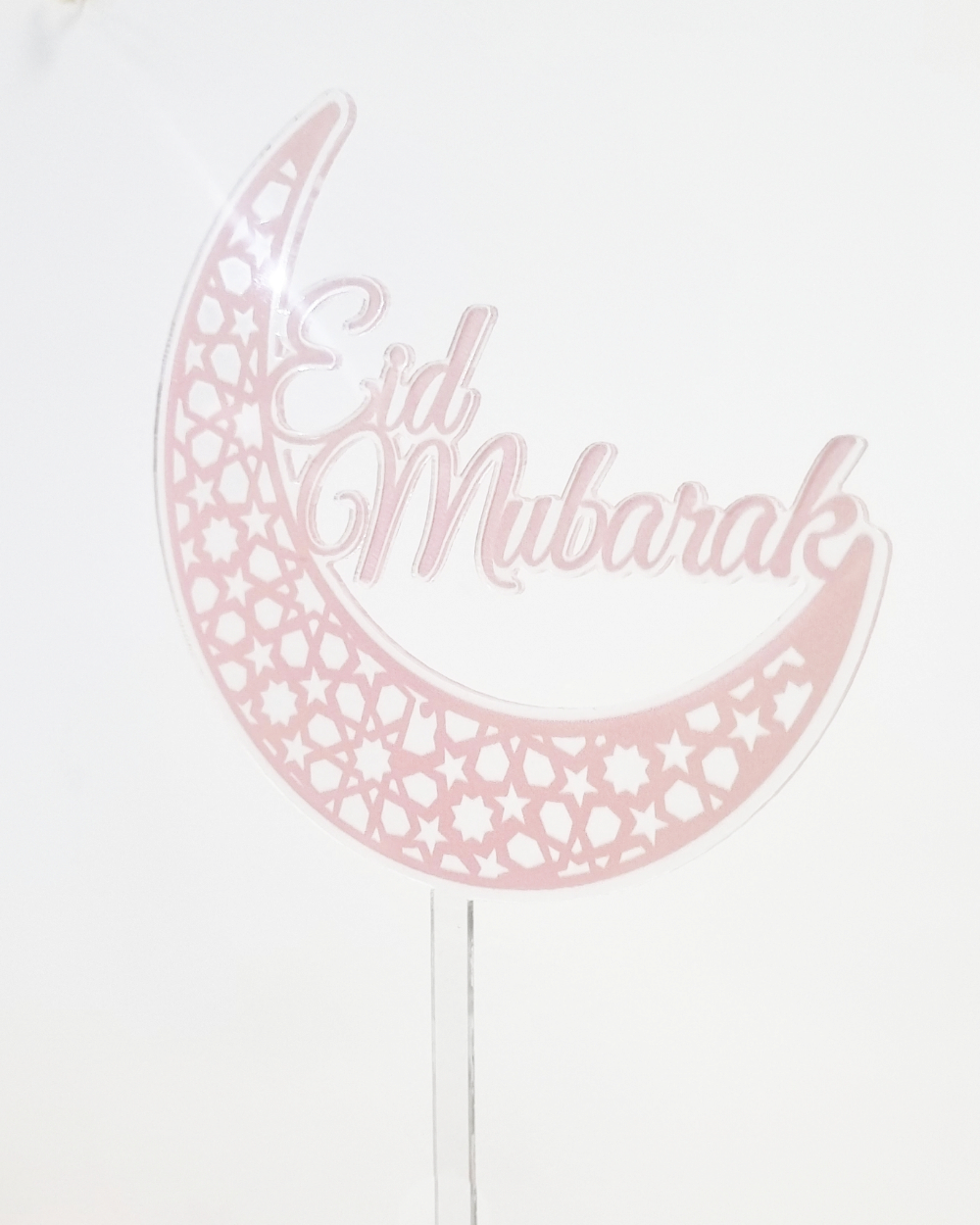 Cake Topper Lune Eid Mubarak - Rose