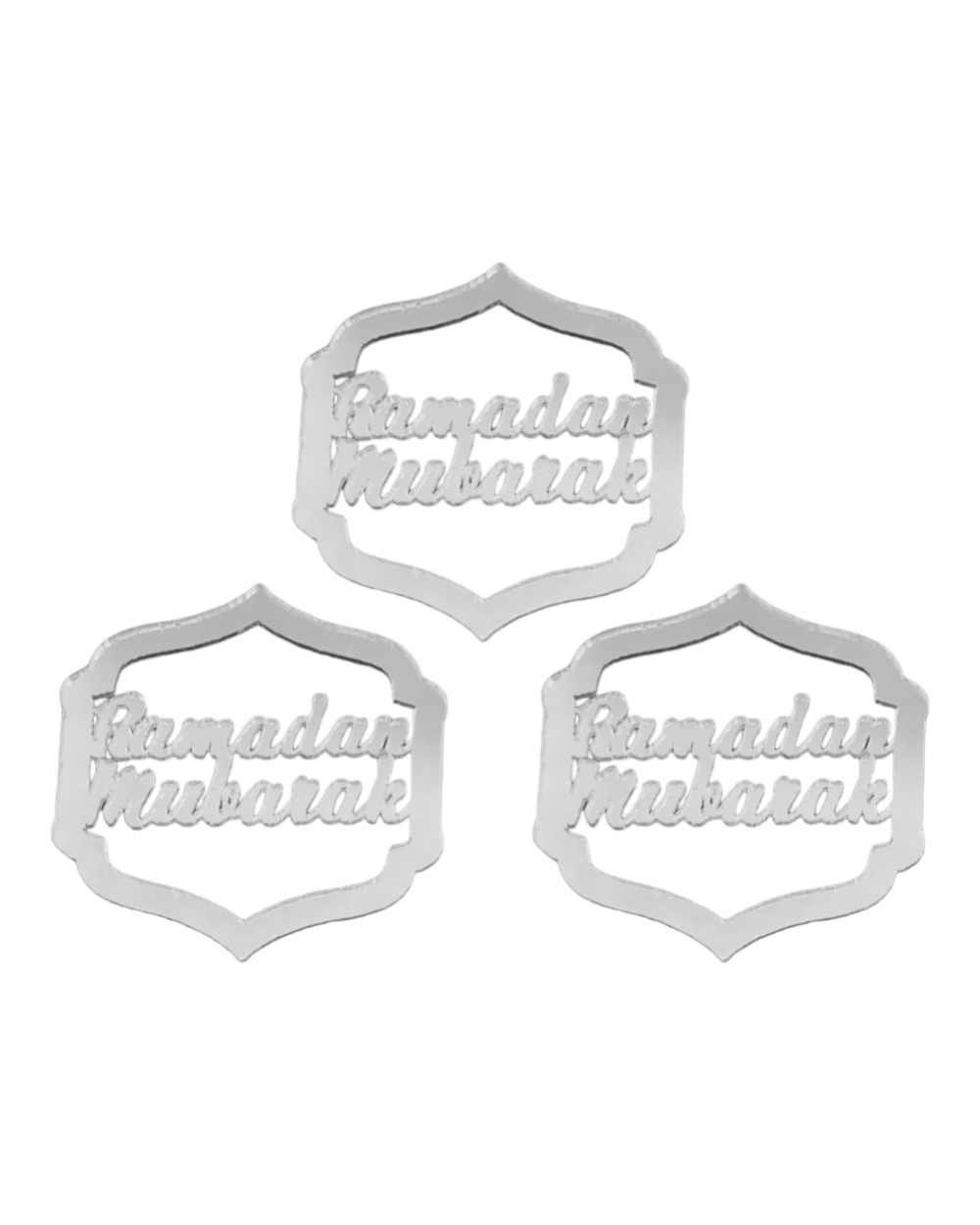 Cupcake topper Ramadan Mubarak - Argent - Happy Muz Deco