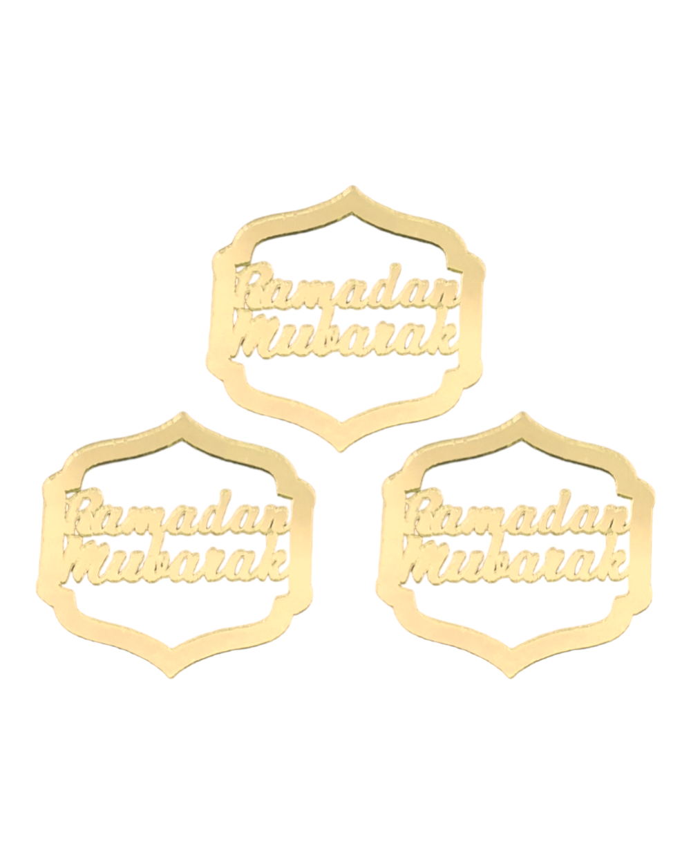 Ramadan Mubarak cupcake topper - Gold