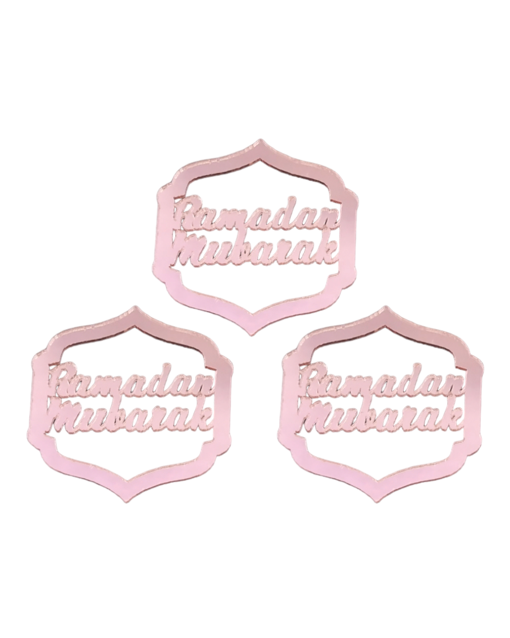 Cupcake topper Ramadan Mubarak - Rose - Happy Muz Deco