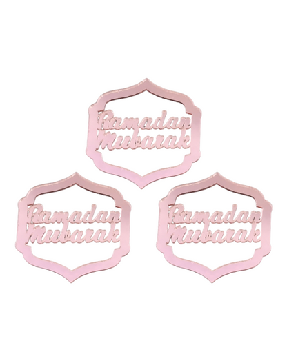 Ramadan Mubarak cupcake topper - Pink