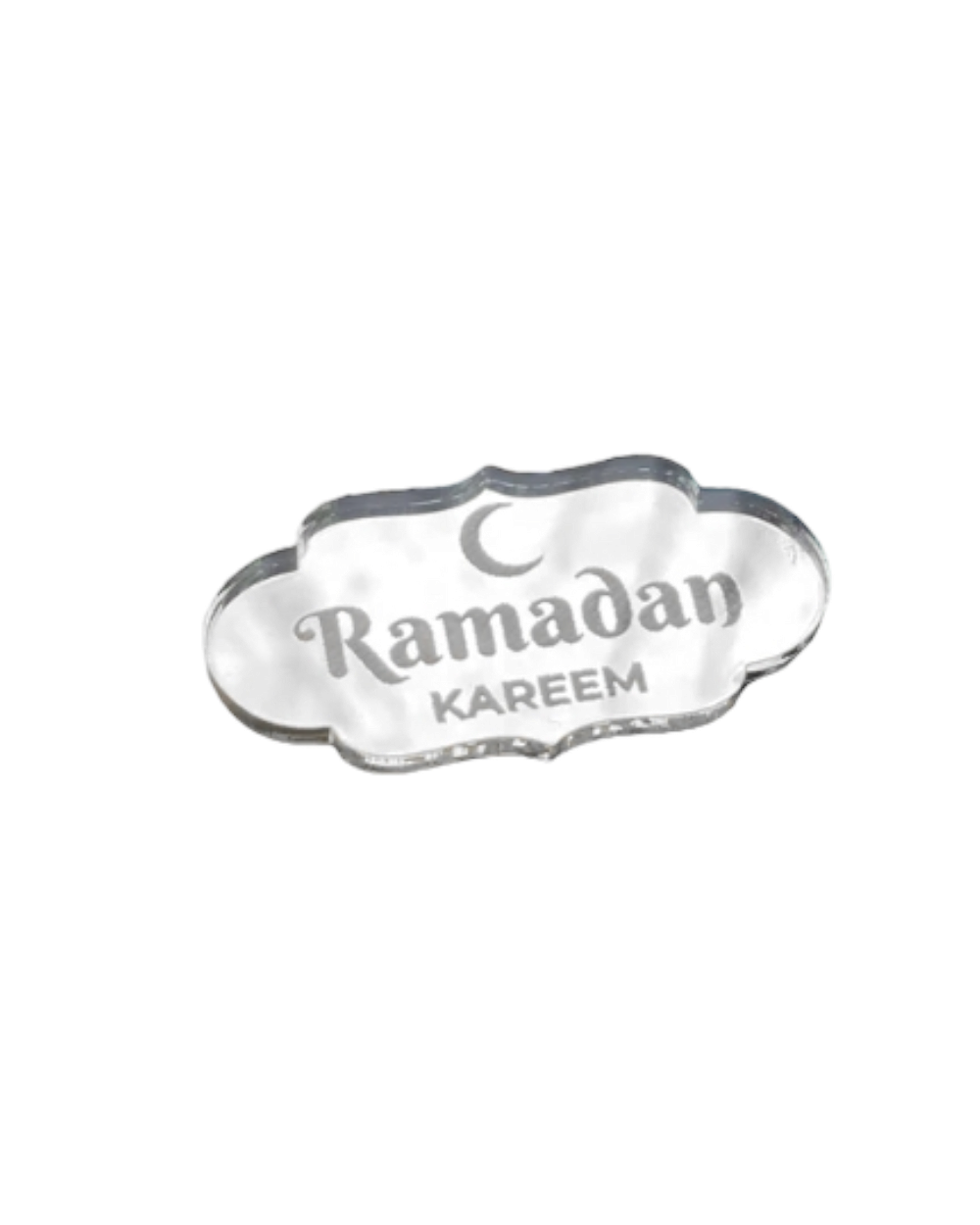 Ramadan Kareem cupcake topper - Silver