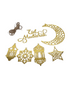 Déco suspendue Eid Mubarak avec lanternes et étoiles - Doré
