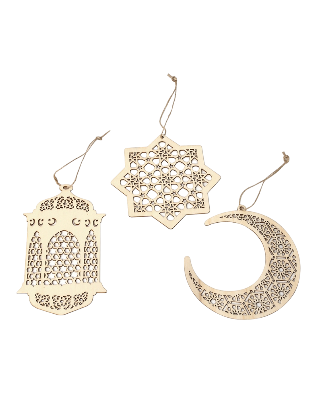 Déco suspendue Trio oriental 1 - Bois brut