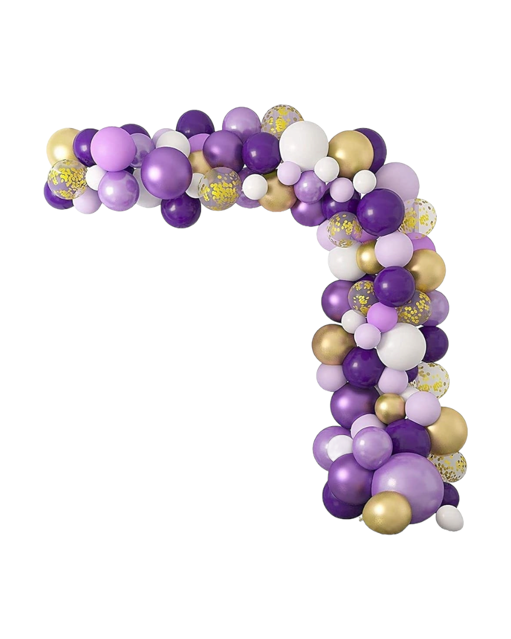 Kit arche a ballons violet dore A - Happy Muz Deco