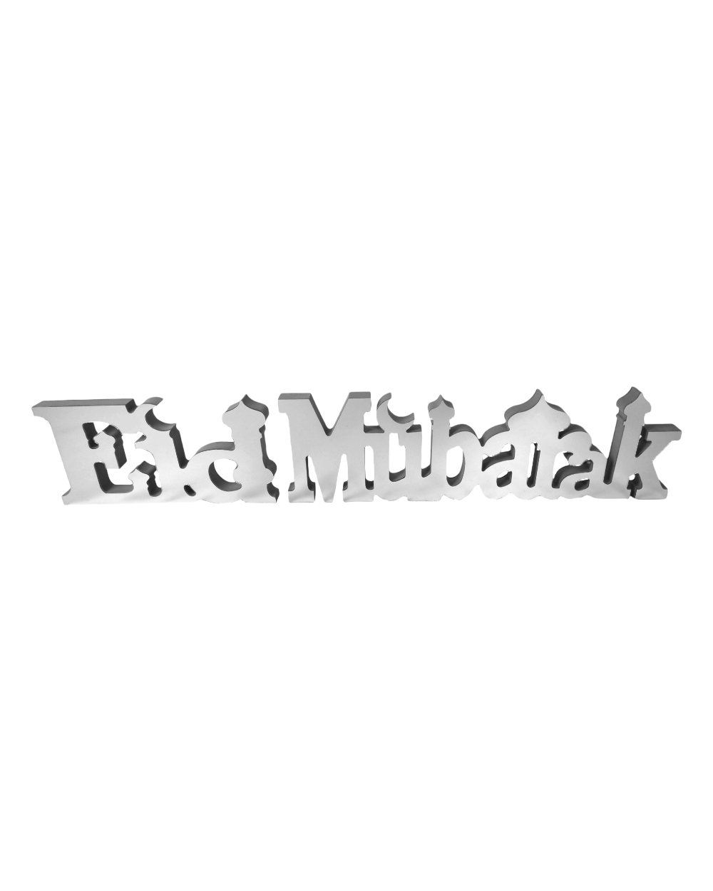 Lettres décoratives Eid Mubarak avec effet mirroir - Argent - Happy Muz Deco