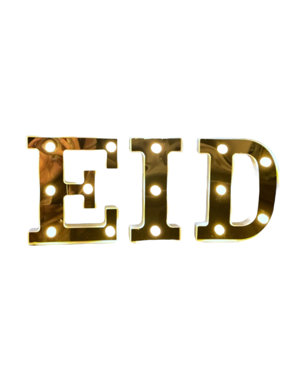 Lettres lumineuses Eid - Doré